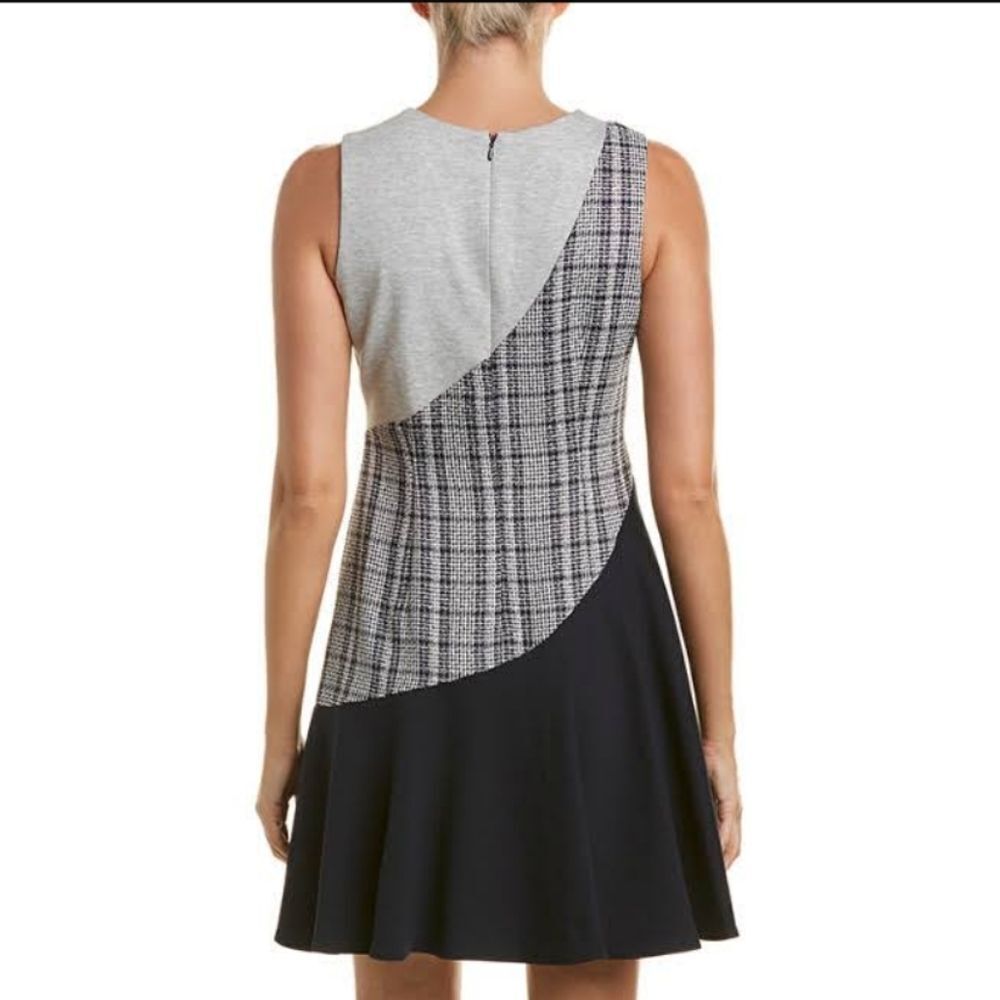 ELIZA J THREE TONE DIFFERENT COLOR ROUNDNECK SLEEVELESS DRESS
